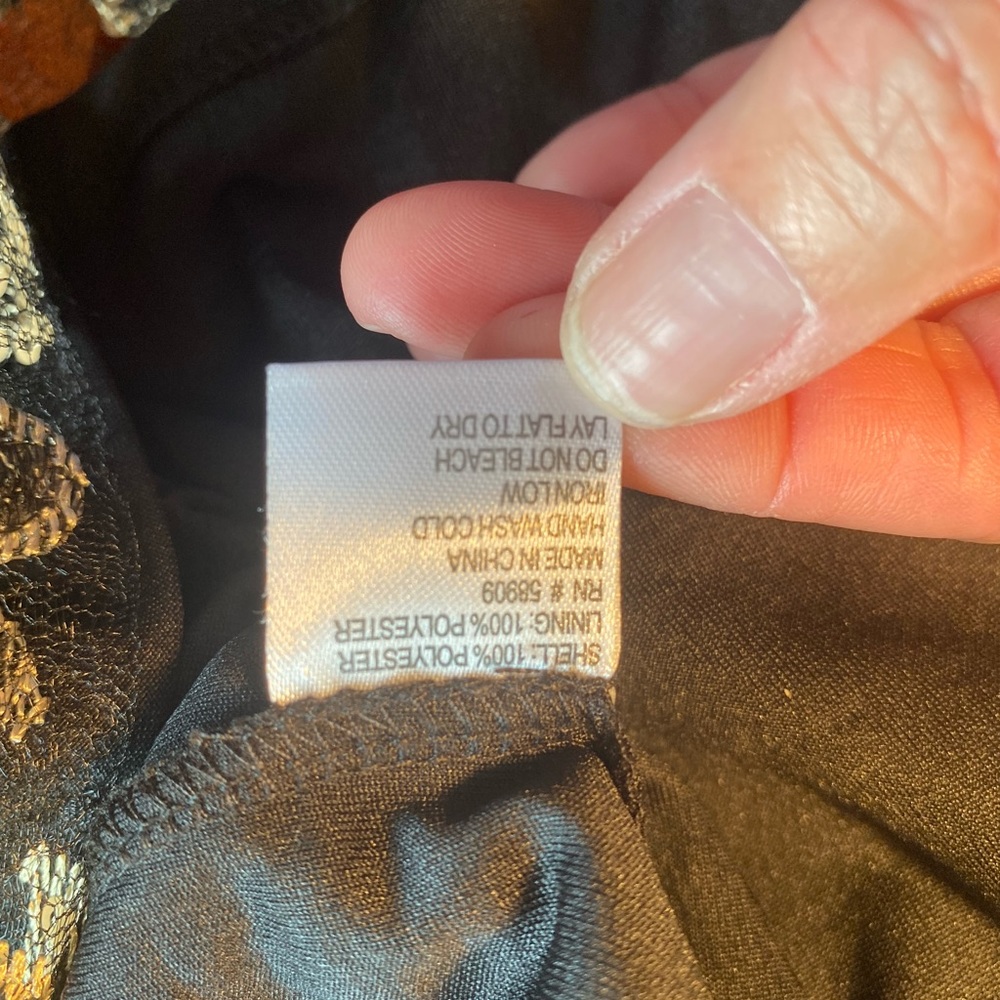 Gianni Bini Strapless Black and Gold Dress - Picture 10 of 14